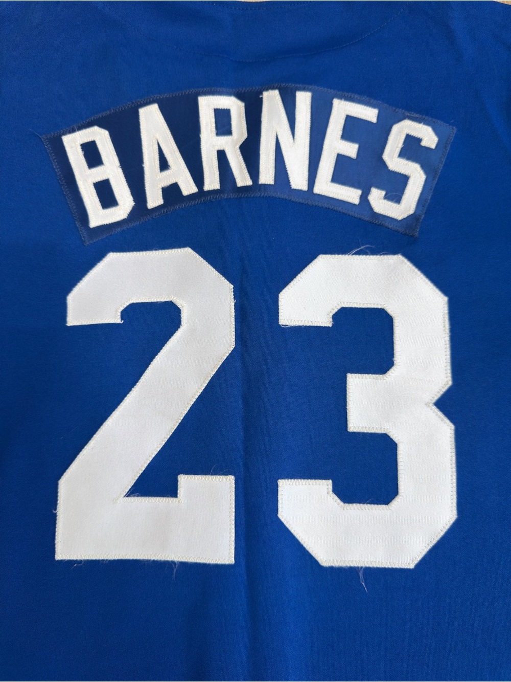 Vintage Kansas City Royals Custom Jersey USS Abraham Lincoln Patch Barnes #23 - Picture 7 of 12